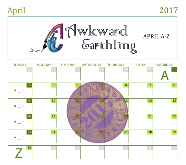 APRIL 2017 CALENDAR-AWKWARD-EARTHLING